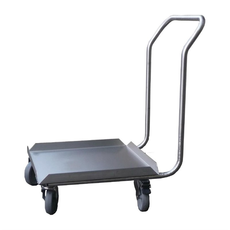 Chariot à casier en inox barre de guidage